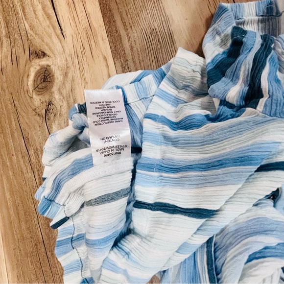 Market and Spruce Liliana surplice romper size XXL stripe blue - Picture 3 of 7